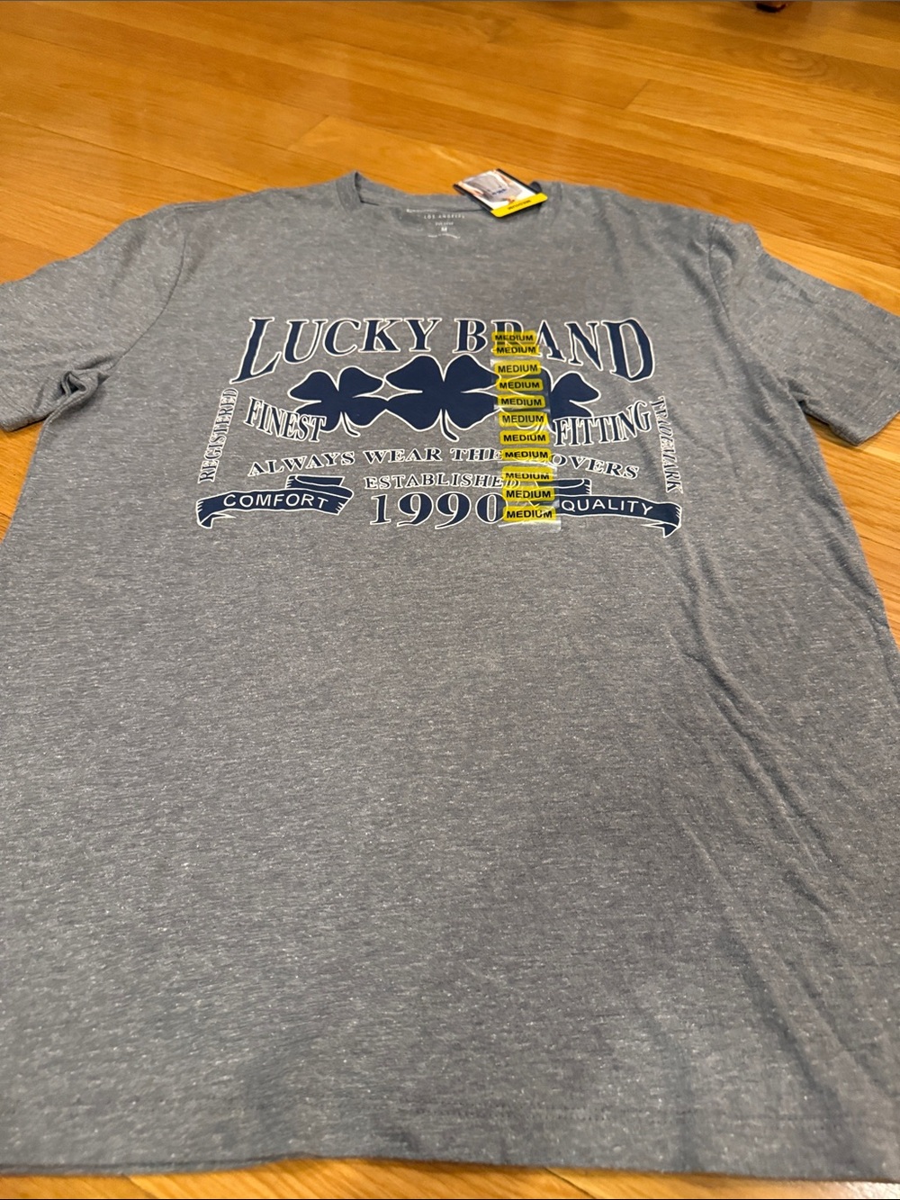 NWT Lucky Brand crew neck short sleeve shirt size medium.